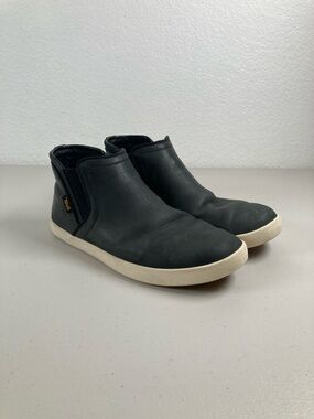 Teva Willow Chelsea Black Leather Ankle Bootie Women's Size 8.5